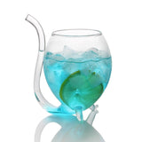 Straw Spout Drinking Glass
