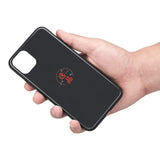 Glass Cell Phone Case for Phone 11 Pro Max 红色祥云服装公司logo中式服饰中文logo Black-style IPhone 11 Pro Max