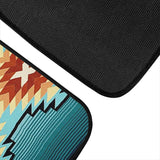 Aztec Tribal Pattern Rubber Car Floor Mats All-Weather Anti-Slip Heavy Dust Durable Foot Carpets Cushion Cars Accessories - Pack of 4 Piece