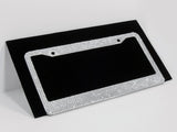 Bling License Plate Frame, 4 mm Glass Crystal Rhinestones + Screw Cap Covers, Women Car Accessories Gift, Bling Car Decor, Car Glam