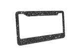 Black Crystal Bling License Plate Frame w/Screw Cap Covers, Facet Cut Glass Crystals, Bling Car Accessory, Women's Gift, Bling Car Decor