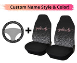 Black glitters print Car seat cover, custom name unique personal car personalized car cover car accessories seat on car custom name gift