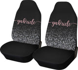 Black glitters print Car seat cover, custom name unique personal car personalized car cover car accessories seat on car custom name gift