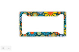 Hippie Flower License Plate Frame - Metal