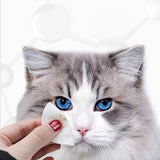 100 pcs/bottle White Non-woven Fabric Aloe Extract Liquid Pet Eye Tears Remove Wipes