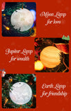 Planetary Galaxy 3D Printed Moon Christmas Decorations Lamp