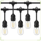 15M  Christmas garlands S14 LED String Light E27 LED Retro Edison Filament Bulb