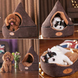 Pet Dog Cat Tent House All Seasons Dirt-resistant Soft Yurt Bed
