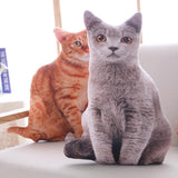 Cat Printed Plush Toy Cushion