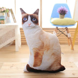 Cat Printed Plush Toy Cushion
