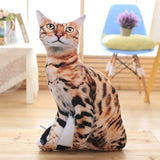 Cat Printed Plush Toy Cushion