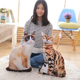 Cat Printed Plush Toy Cushion