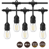 15M  Christmas garlands S14 LED String Light E27 LED Retro Edison Filament Bulb