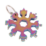 18-in-1 edc multi-tool Snowflake Multi-tool Card Combination Compact Multifunction Screwdriver Stainless Steel Gadget