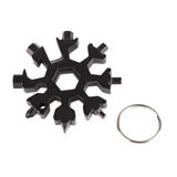 18-in-1 edc multi-tool Snowflake Multi-tool Card Combination Compact Multifunction Screwdriver Stainless Steel Gadget