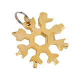 18-in-1 edc multi-tool Snowflake Multi-tool Card Combination Compact Multifunction Screwdriver Stainless Steel Gadget