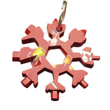 18-in-1 edc multi-tool Snowflake Multi-tool Card Combination Compact Multifunction Screwdriver Stainless Steel Gadget