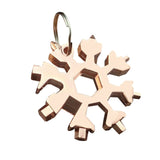 18-in-1 edc multi-tool Snowflake Multi-tool Card Combination Compact Multifunction Screwdriver Stainless Steel Gadget