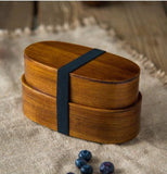 Japanese Double Deck Handmade Wood Bento Boxes Food Containers