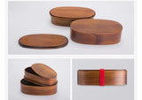 Japanese Double Deck Handmade Wood Bento Boxes Food Containers